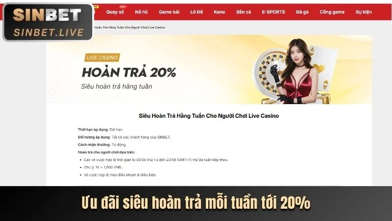 Thưởng nạp lại casino Fun88sc